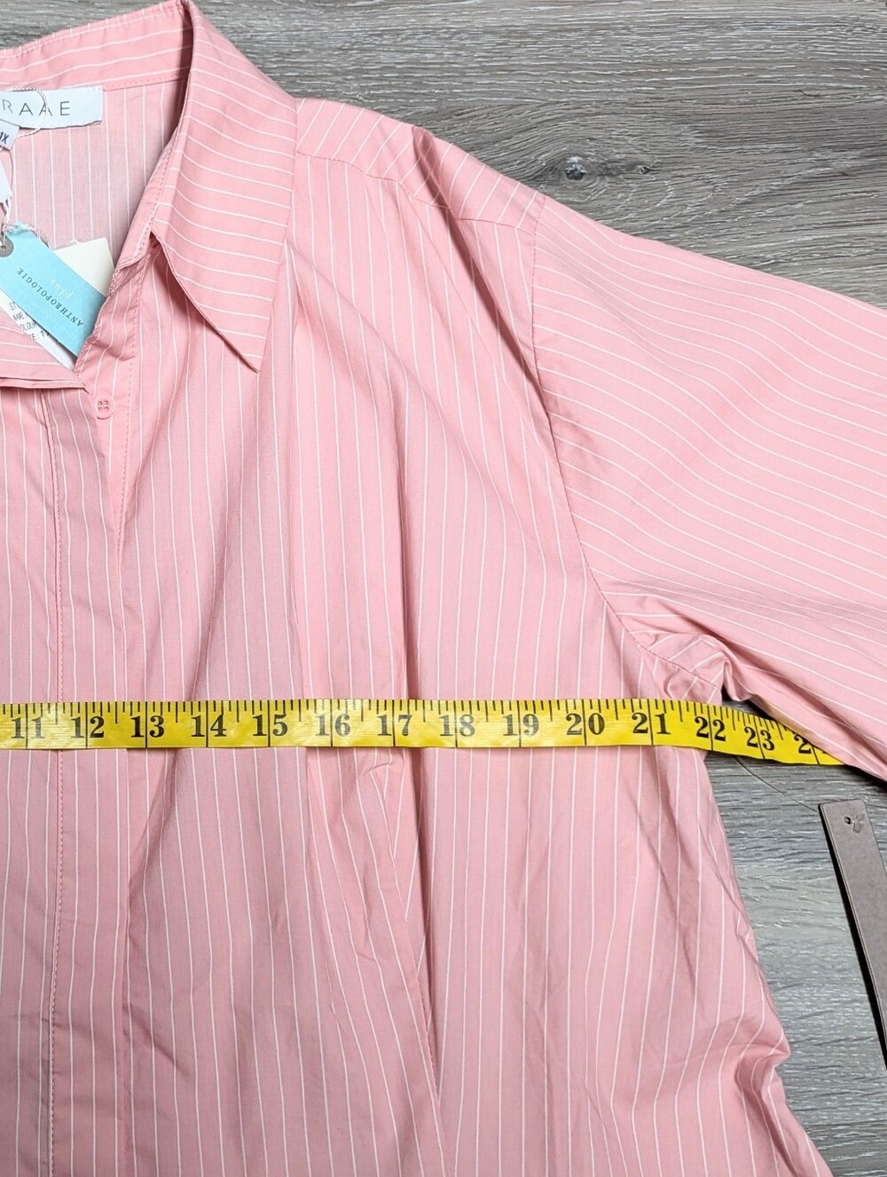 NWT Anthropologie Plus Curaae Shirtdress Size 1X Soft Pink - Picture 8 of 10